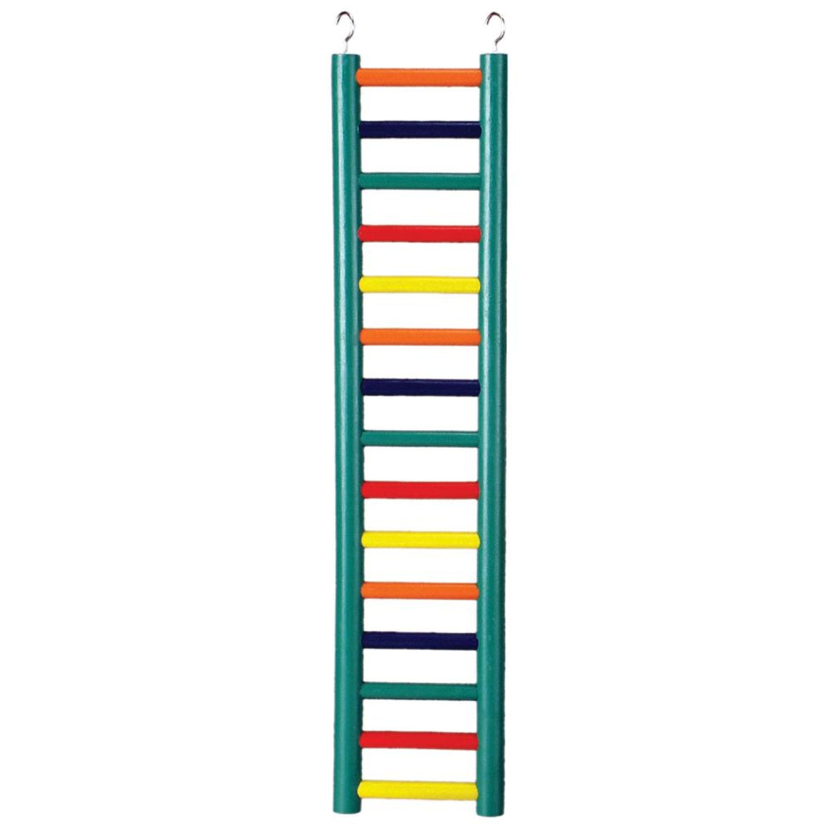 15-Rung Multi- Color Wood Bird Ladder