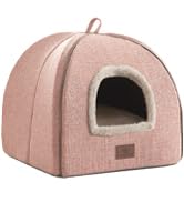 Cat Bed For Indoor Cats - Cat Cave Cat House Cats Tent With Removable Washable Cushioned Pillow, Soft And Self Kitten Beds (Larg