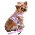 Pink Cool Mesh Dog Harness With Leash By Doggie Design - (Large)
