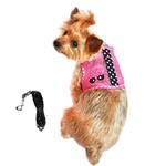 Cool Mesh Dog Harness Under The Sea Collection - Sunglasses Pink And Black Polka Dot