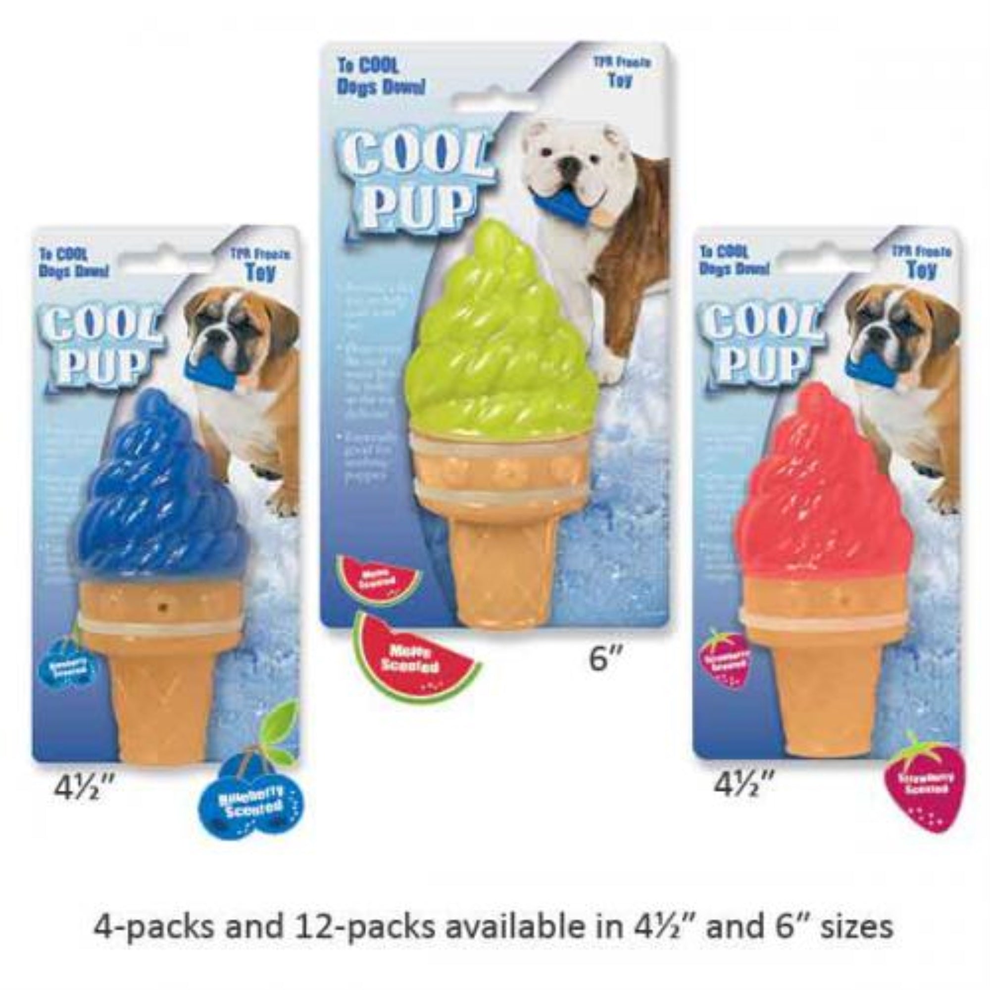 Cool Pup Toy Large Ice Cream Cone Green