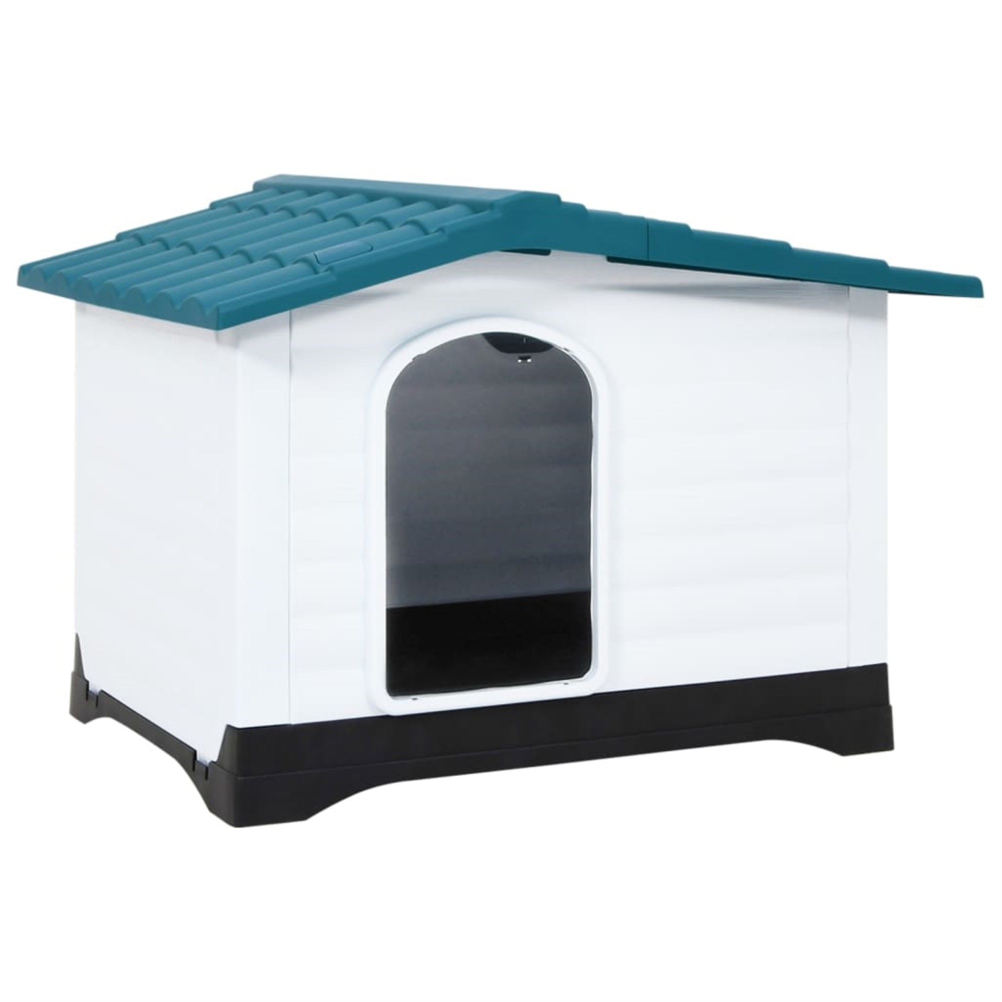Vidaxl Dog House Blue 35.6Inch X26.8Inch X26Inch  Polypropylene
