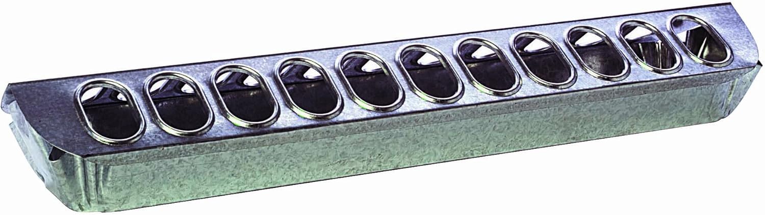 Miller 18" Galvanized Slide Top Poultry Chicken Feeder 9822