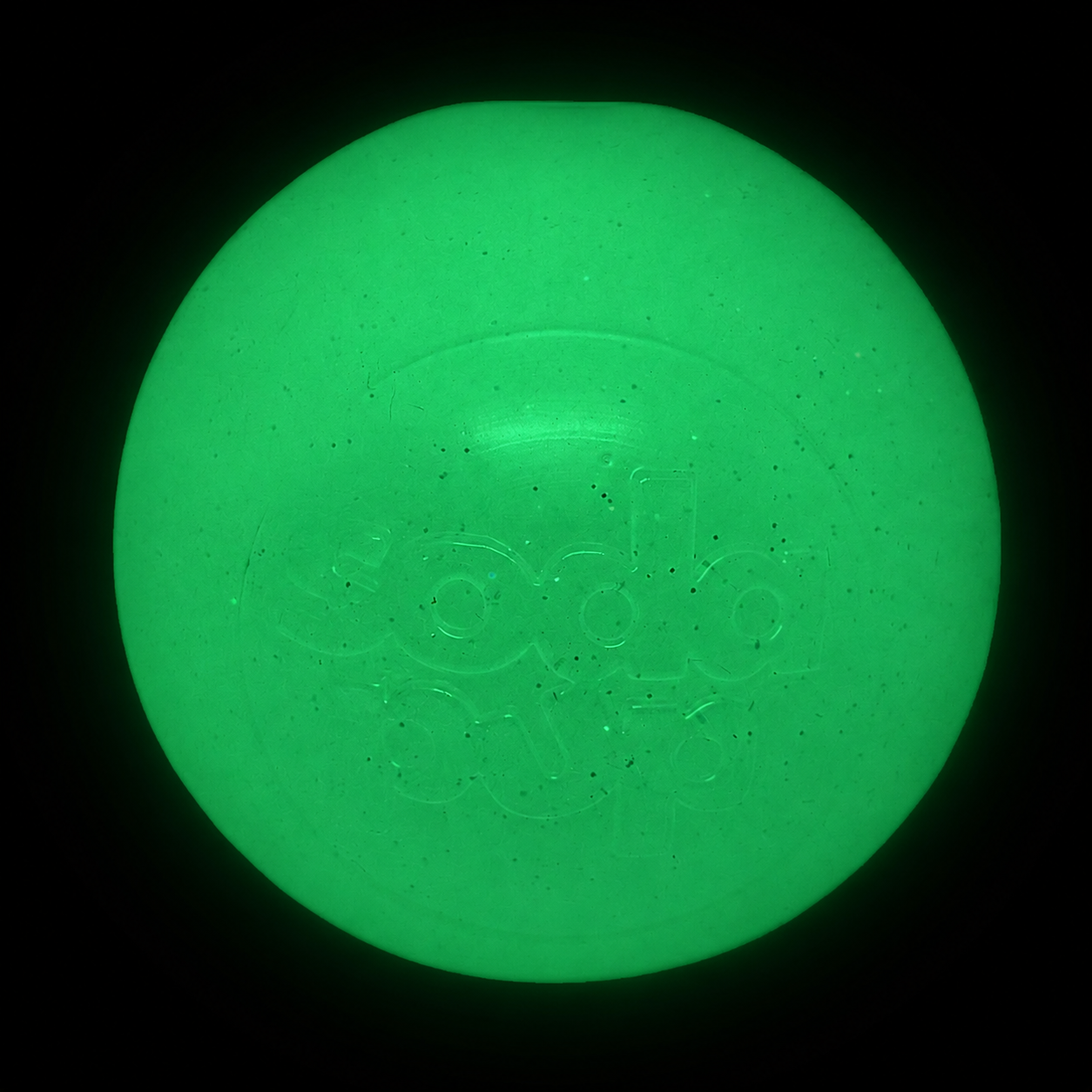 Glow in the Dark Glitter Ball 2-Pack Dog Toy | Soft PUP-X Rubber Floating Fetch Ball with Treat Dispenser | USA Made