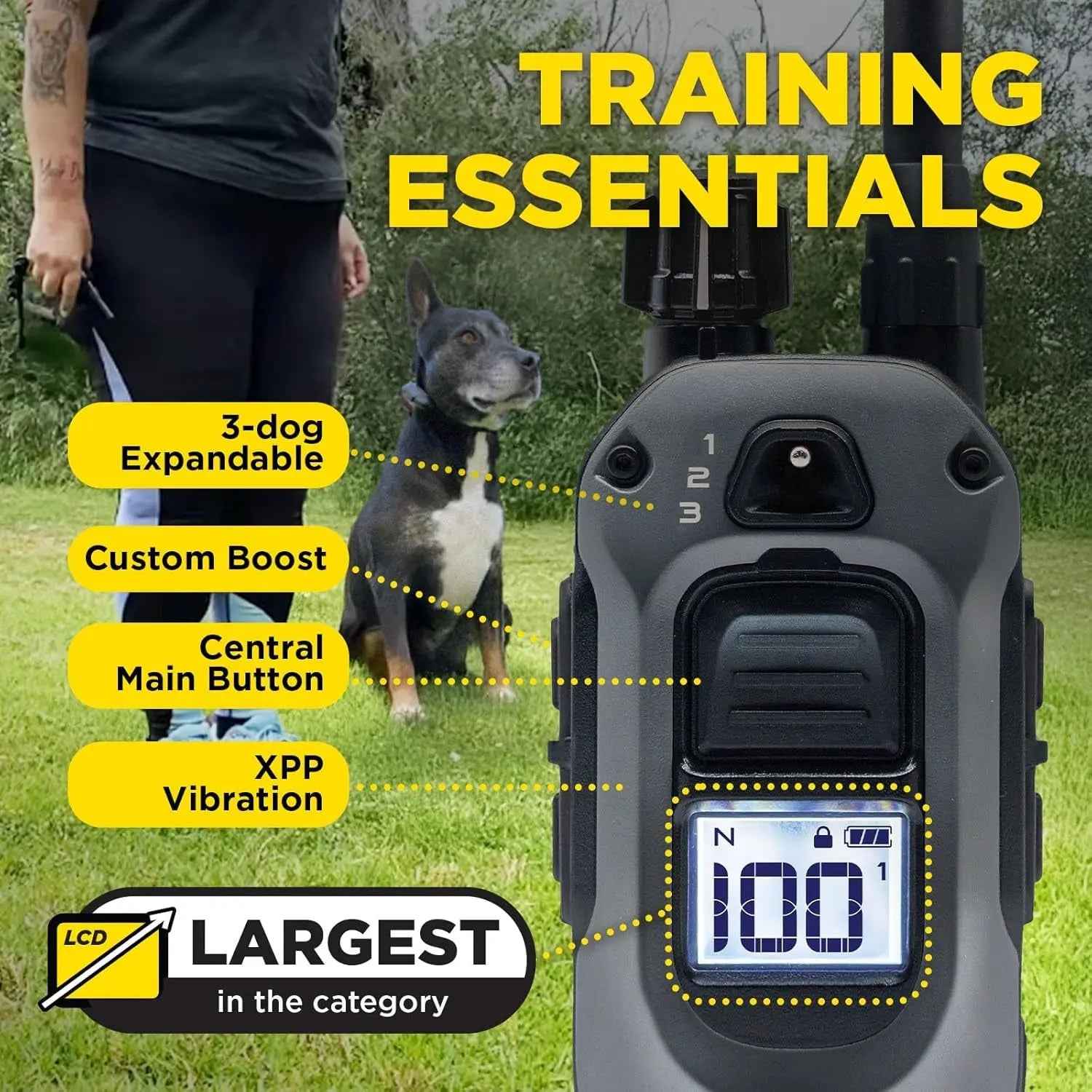 2 Dog Training Collar Remote 1/2 Mile Waterproof LED