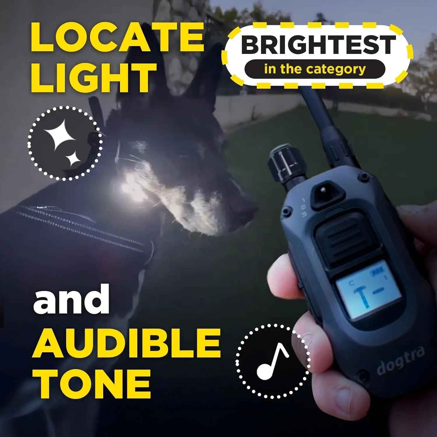 2 Dog Training Collar Remote 1/2 Mile Waterproof LED
