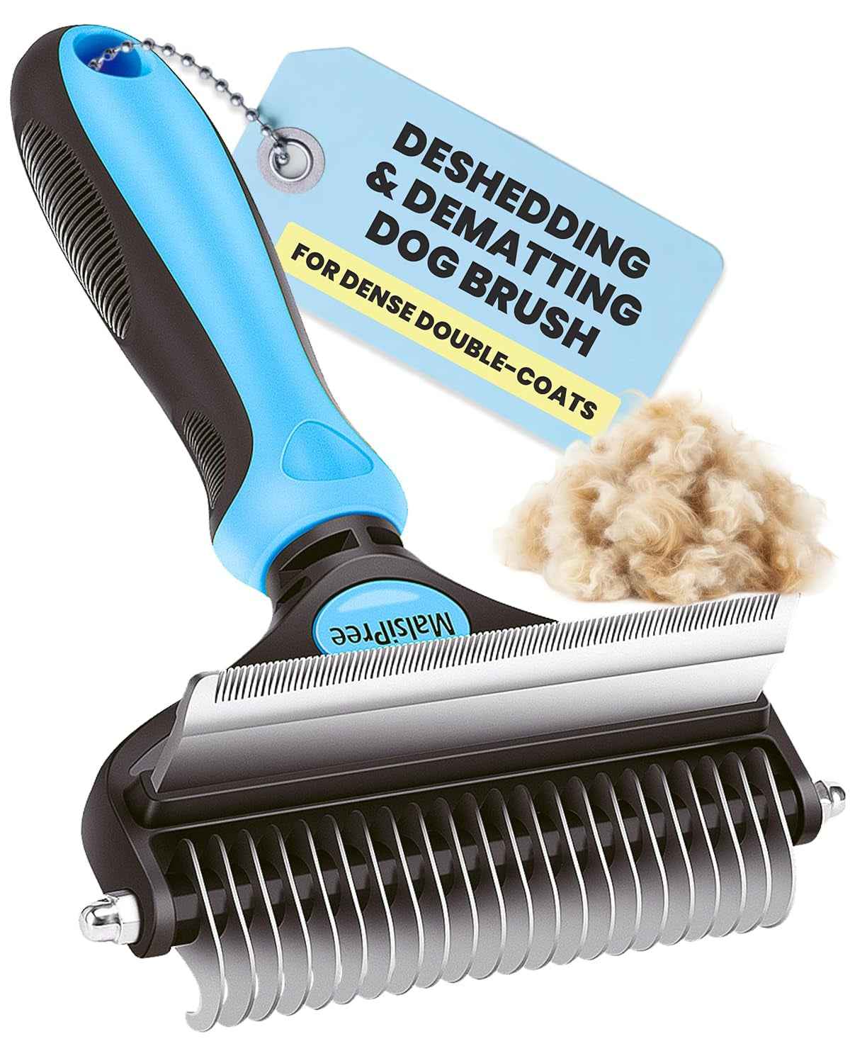 2-in-1 Deshedding Brush & Undercoat Rake for Dogs & Cats