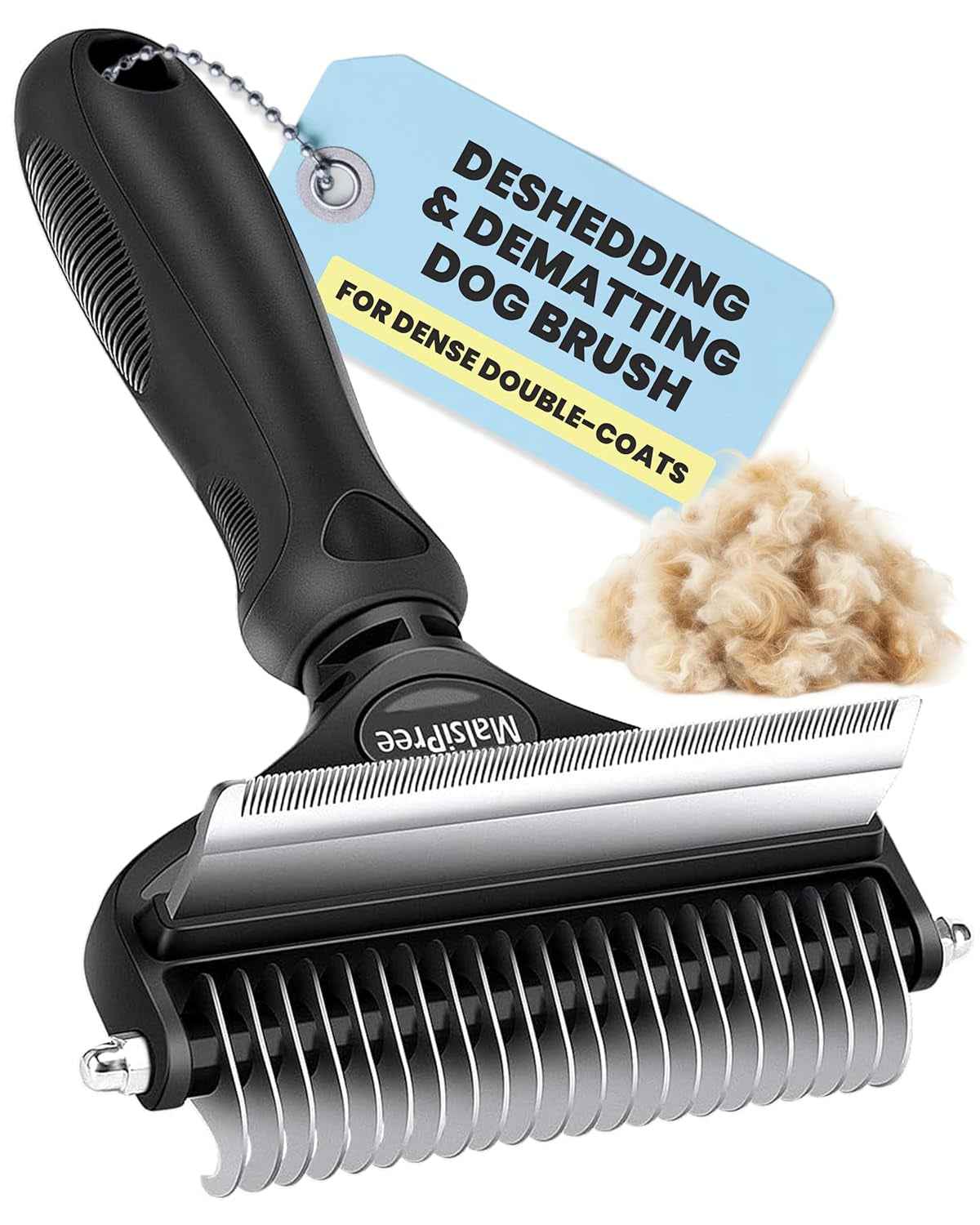 2-in-1 Deshedding Brush & Undercoat Rake for Dogs & Cats