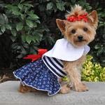 Doggie Design Nautica Dress W/Leash & D-Ring (X-Small)