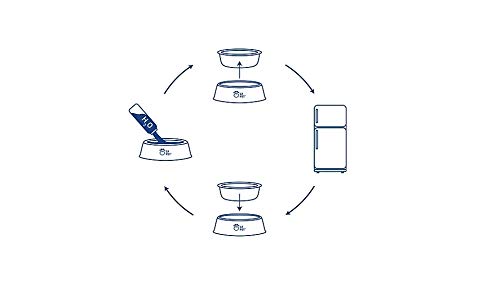 Gf Pet Ice Bowl - Refrigerated Water Bowl With Non-Toxic Cooling Gel - 16 Oz Capacity - Freezer Insert, Temperature-Regulating Pet Hydration Station, Melamine Base, Long-Lasting Coolness