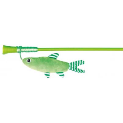 Trixie Cat Teaser Toy, Interactive Playing Stick With Attached Plush Fish Toy, Suitable To Exercise Your Kitten, 42 Cm