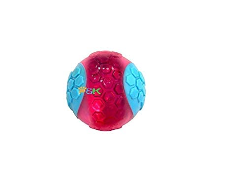 Dog Trust NonToxic Natural Hard Tpr Rubber Adult DogS & Puppies Teething And Training Squeaky Lighting Ball