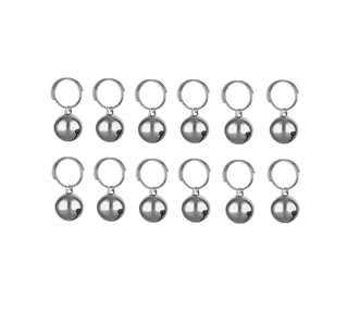 Skypia 12 Pack Pet Bells For Dog Cat Collar Charm Pet Pendant Accessories Stainless Steel Anti-Lost Training Bells For Collars P