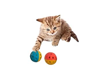 Dog Trust Cat Ball Toy, Interactive Bell Type Jingle Ball For Kitten Plastic Cat Toys Jingle Balls Pounce Chase Rattle Ball Toys