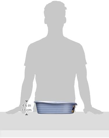 Arm & Hammer Cat Pan/Litter Box, Small, Pearl Ash Blue