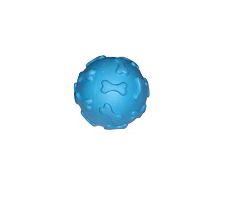 Psk Pet Mart Interactive Squeaky Tpr & Foam Made Rubber Ball With Paw Print Chew Toys For Dogs & Puppies Multicolour 1 Pcs