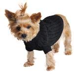 Doggie Design Cable Knit Dog Sweater Jet Black