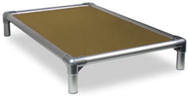 Kuranda Chewproof Bed - Silver Aluminum - 25'' x 18'' - Cordura Nylon - Gold