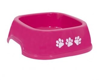 Furbies Pets Plastic Paw Printed Pet Feeding Bowl  20.5Cm Diameter, 750Ml Capacity  Color Varies