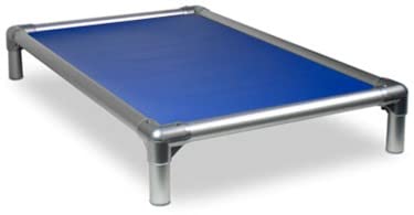 Kuranda Chewproof Bed - Silver Aluminum - 44'' x 27'' - Heavy Duty Vinyl - Royal