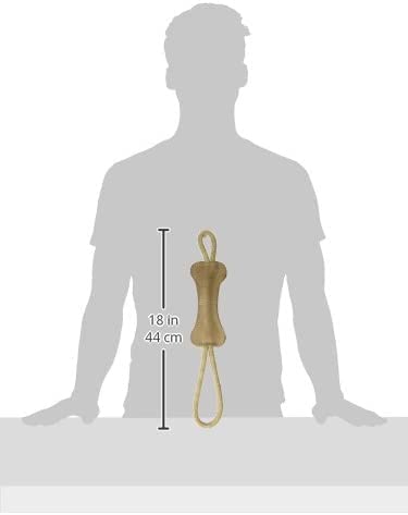 Spot Dura-Fused Leather Bone Tug - Dog Toy With Squeaker And Double Rope Handles, Made With Real Leather And Jute Fabric For Aggressive Chewers, Durable Tug Toy For Dogs And Puppies, Large - 18In