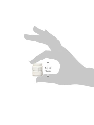 Python Faucet Adapter for Aquarium, 1.3 Inch, White, Plastic, Model 13A
