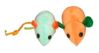 Rvpaws 2 Pcs Creative Pet Cat Toys Fur False Plush Fake Mouse Kitten Cat Playing Toy Real Fur Mouse