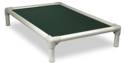 Kuranda Chewproof Bed - Almond PVC - 25 x 18 - Cordura Nylon - Forest Green