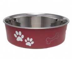 Loving Pets Bella Dog Bowl [Set Of 2] Size: Small (2' H X 5.5' W X 5.5' D), Color: Merlot