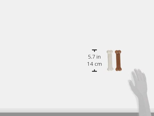 Nylabone Original Bone Power Chew Toy for Dogs, Durable Dog Toys for Aggressive Chewers, Basted Blast Bacon & Chicken Flavor, Me