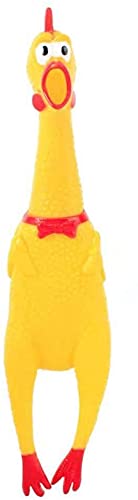 The Dds Store Rubber Screaming Chicken Toy For Kids & Pets  Super Durable & Funny Squeaky Chicken Dog Chew Toy