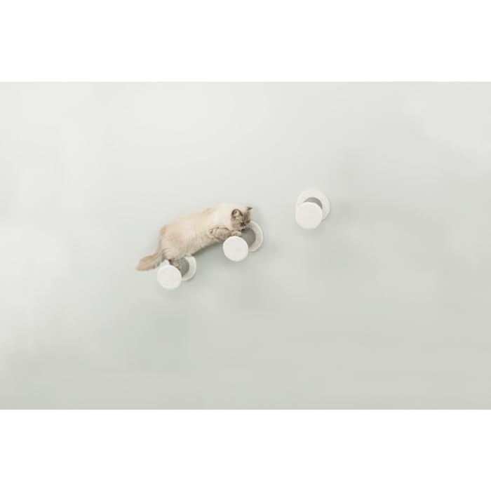 Trixie Wall Mount Xxl Cat Climbing Steps, Cat Furniture, Scratching Post, 3Pcs, Gray