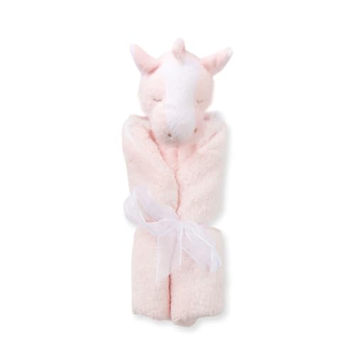 Angel Dear Pink Pony Blankie, 14x14 Inch, Polyester, Model 1165, Pack of 1