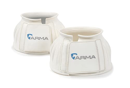 Arma Over Reach Horse Bell Boots (White, Full)