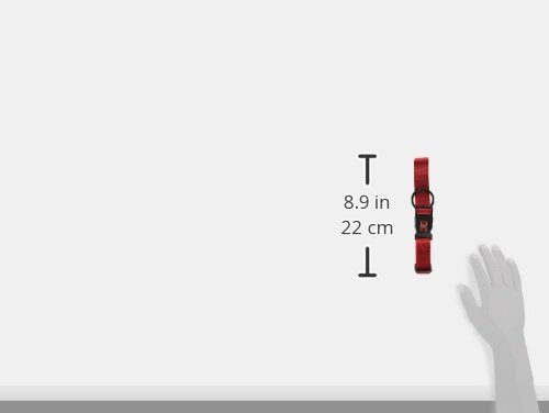 Hamilton Adjustable Nylon Dog Collar, Red, 1' X 18-26'