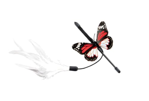Spot Ethical Pet Products Fluttering Butterfly Mini Teaser Wand For Cat, 8'
