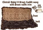 Pet Flys Brown Cheetah Jumbo Size Pet Blanket