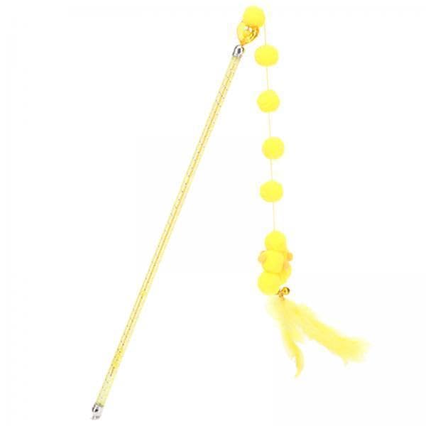 Calandis 2Xcat Teaser Interactive Toy Exercising Iq Improving Funny Teasing Wand Yellow | Toys | Cat Supplies