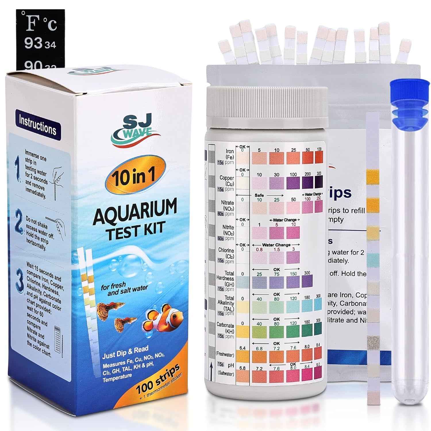 Aquarium Test Strips 11 in 1 Water Test Kit 950 Tests