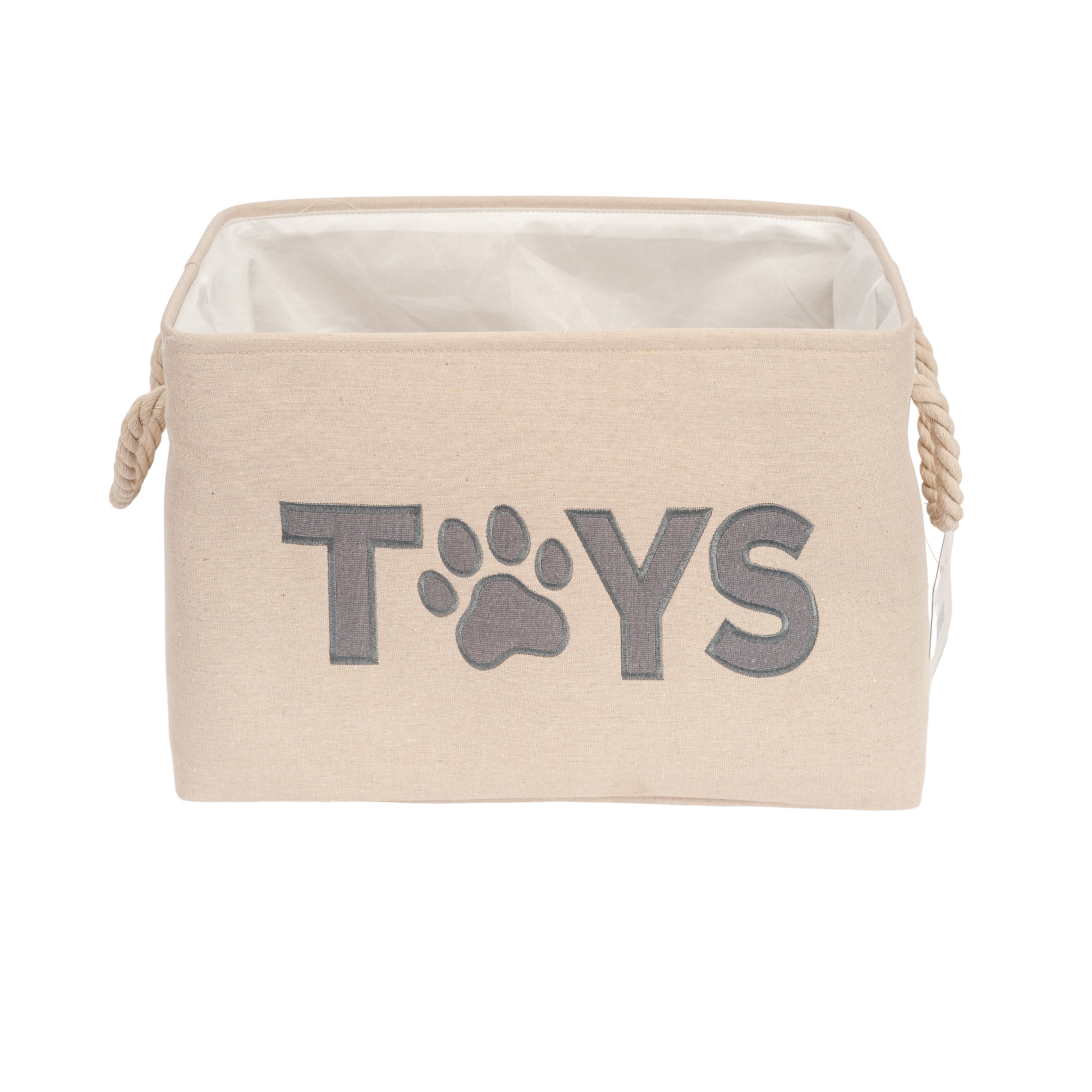 Country Living Foldable Fabric Dog Toy Storage Bin - Convenient Organizer for Pet Accessories