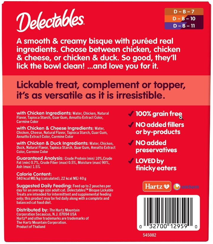 Hartz Delecatbles Bisque Lickable Treat for Cats Variety Pack