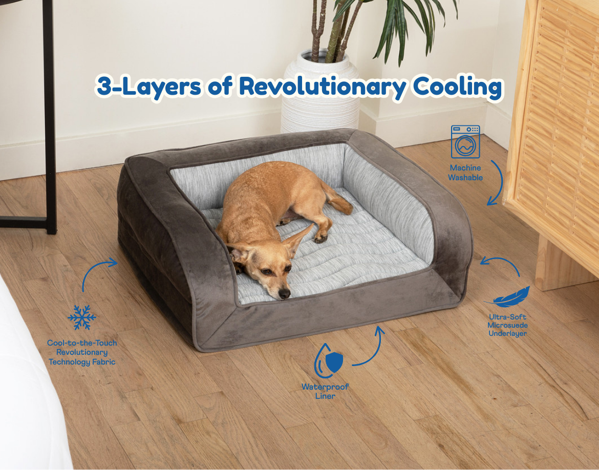 PupChill Cooling Bolster Dog Bed