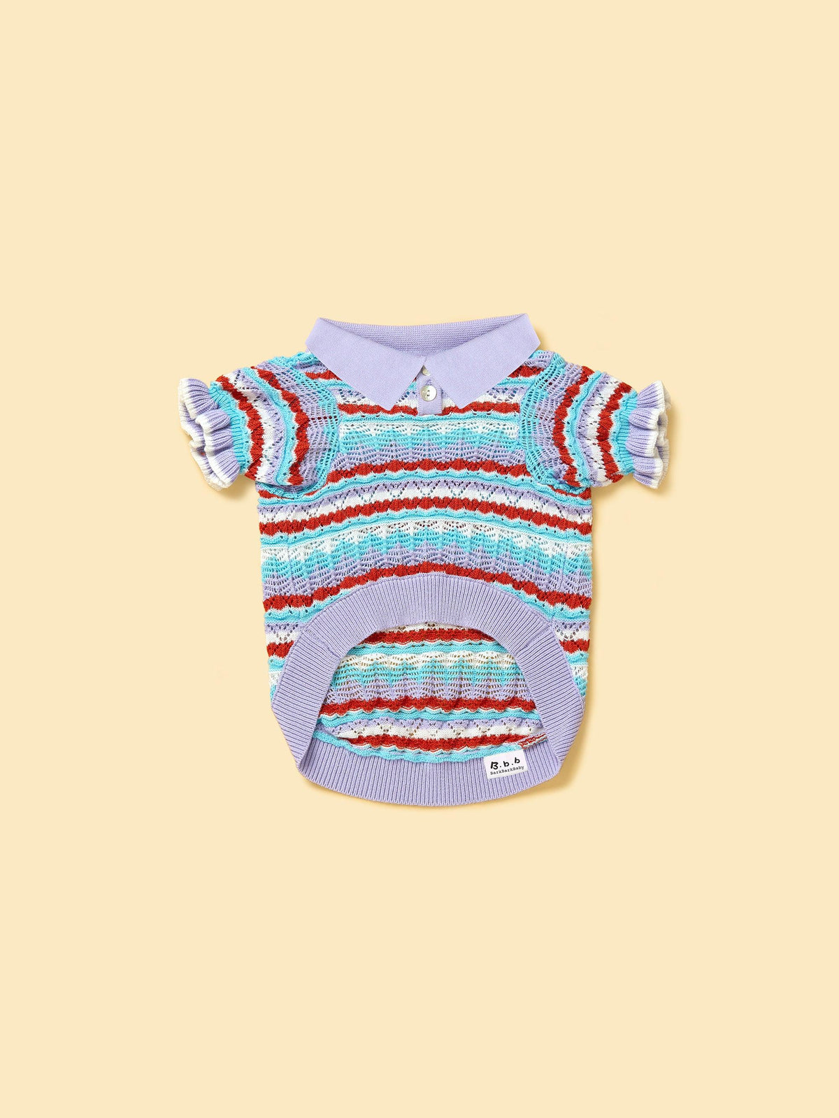 Spring Pets Me Pet & Me Spring Summer Lavender Ruffle Crochet Short Sleeve Polo Shirt ...