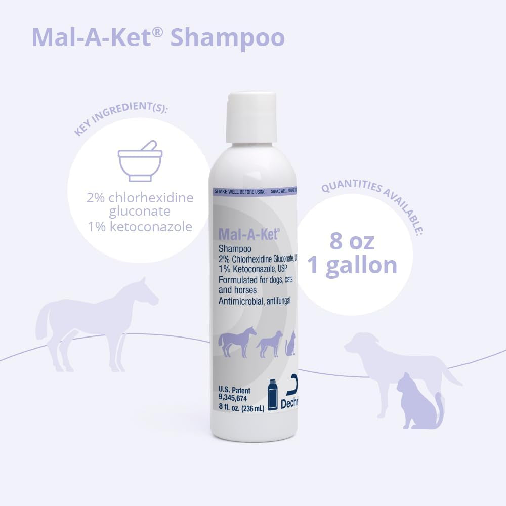 Mal-A-Ket Keto Shampoo for Dogs Cats Skin & Coat Cleanser 8oz