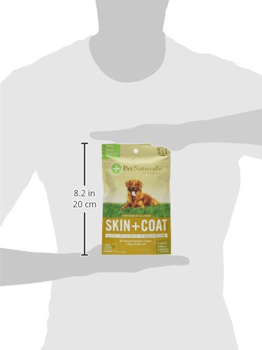 Pet Naturals Skin and Coat for Dogs with Dry, Itchy and Irritated Skin, 30 Chews - Salmon Oil, Vitamin E and Flax Oil - No Corn