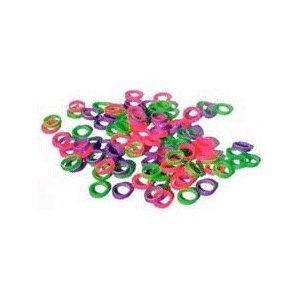 Downtown Pet Supply - Orthodontic Rubber Bands - Orthodontic Elastics - Rubber Bands For Braces - Hair Ties Or Pet Hair Elastics - Dreadlocks & Braid Accessories - 1/4 In - Multi-Colored - 100 Pack