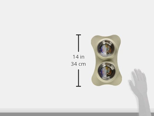 Loving Pets Bone Shaped Flex Diner For Dogs, Biscuit, Small