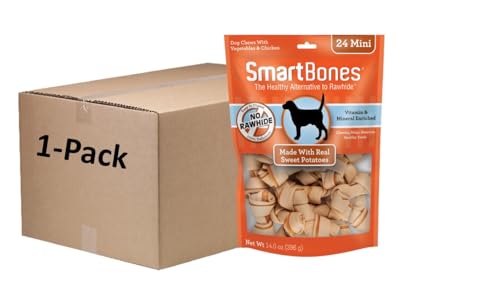 Smartbones Mini Sweet Potato Chews (24 Pack), Sbsp-02002, Mini-24 Pieces/Pack