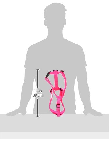 Hamilton Adjustable Comfort Nylon Dog Harness, Hot Pink, 1'' x 30-40''