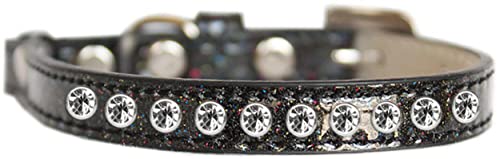 Mirage Pet Products Clear Jewel Ice Cream Cat Safety Collar Black Size 12